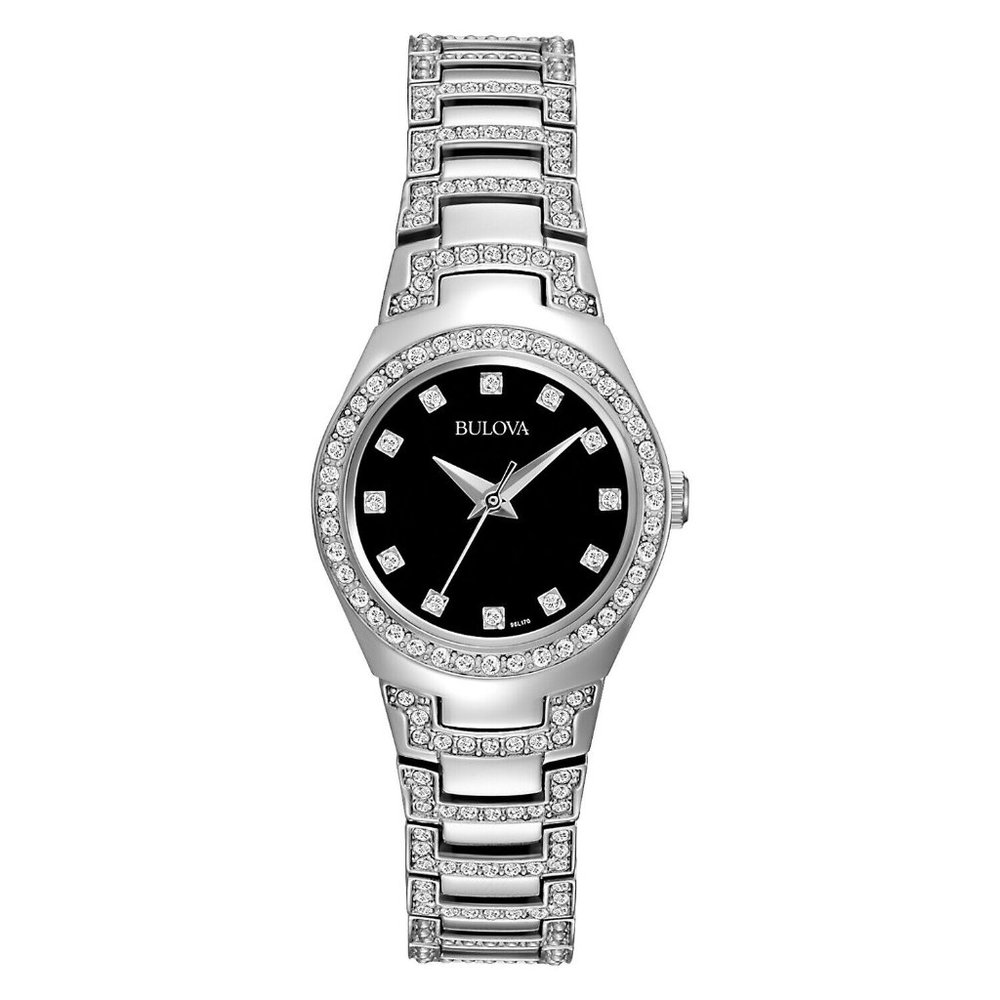 Bulova Brand New Crystal Accent Silver Watch